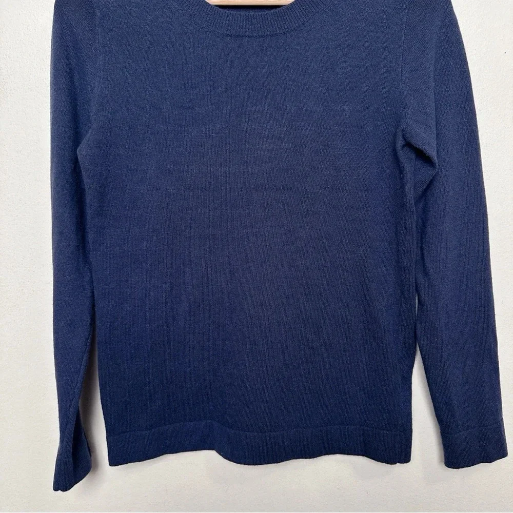 J.crew Womens Xsmall Crew Neck Navy Wool Teddie Sweater